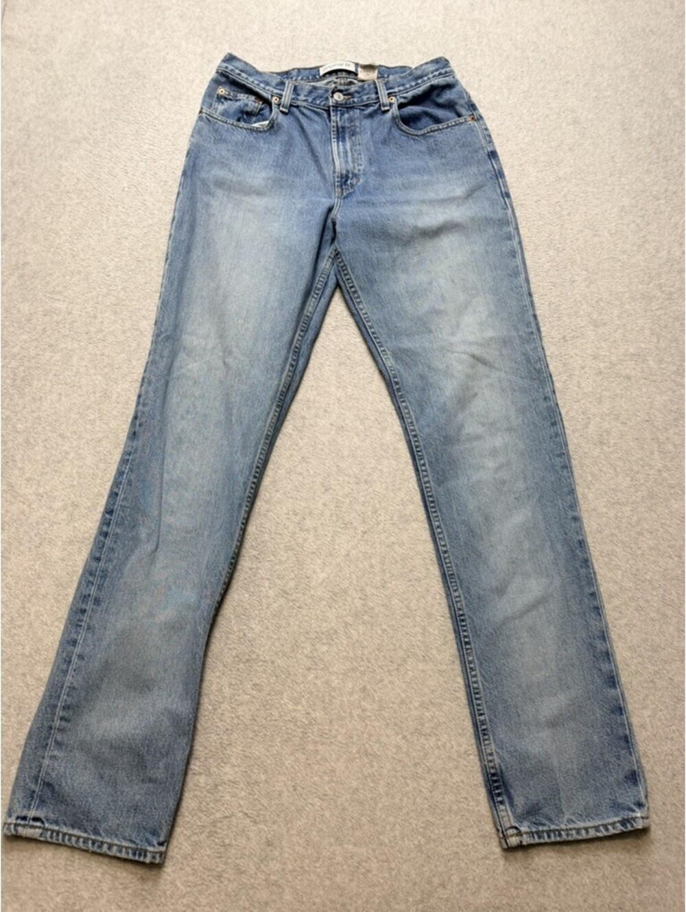GAP Original Fit Jeans Womens 12 Long Light Blue Wash 100 Cotton Denim